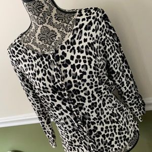 White House/Black Market Leopard Print Sweater
